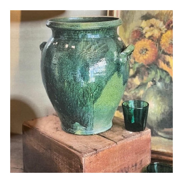 C19th Confit Pot Green