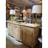 French Antique Washed Oak Louis XV Style Buffet Enfillade