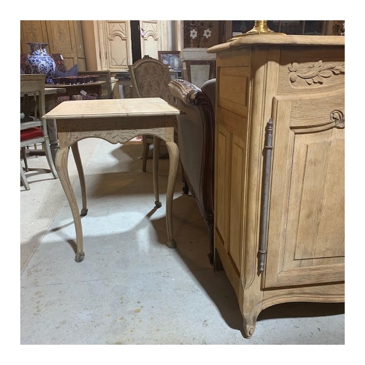 C19th Flemish Antique Washed Oak Table