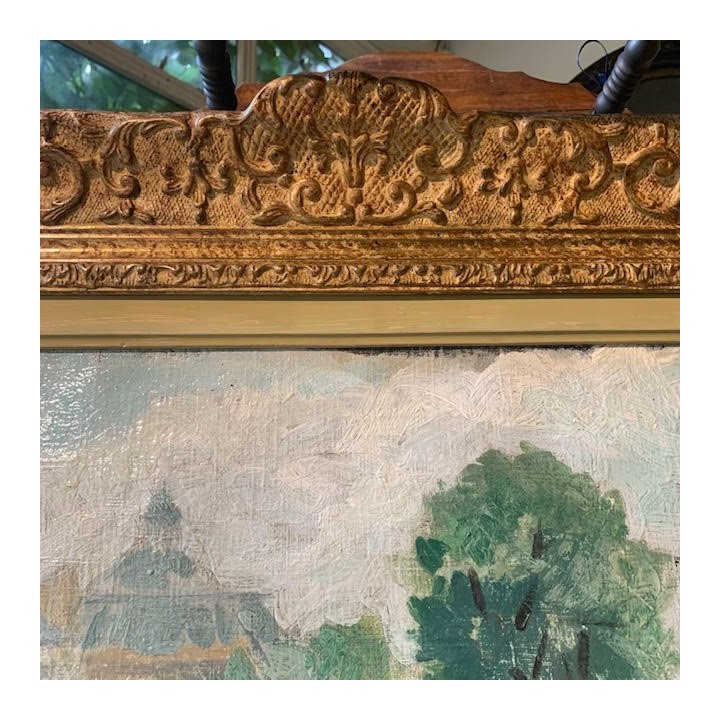 C1940 Paris 'La Seine" Oil on Canvas