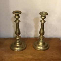 C1900 Pair of Brass Candleholder