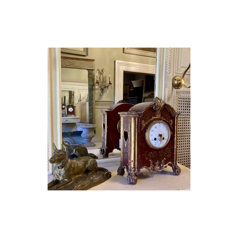 C19th French Clock Painted Finish