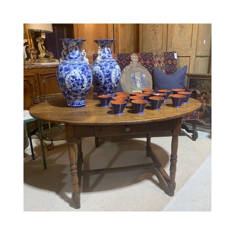 C18th Oval Table in Poplar