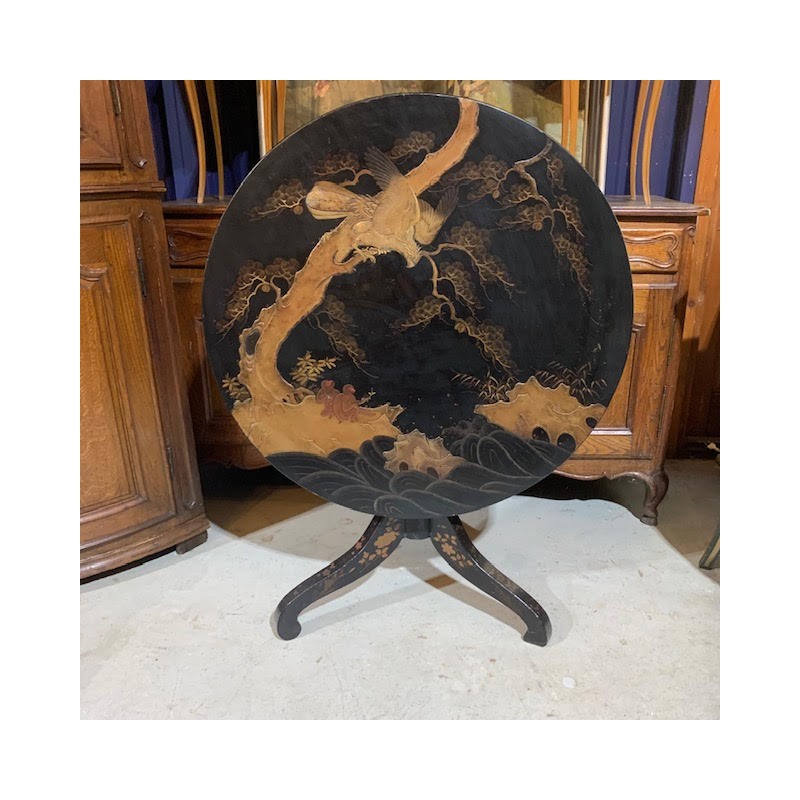 French Chinoiserie Circular Tilt top Table 900 X 750 h