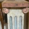 Pair Antique Swedish Pedestal with Paint Finish