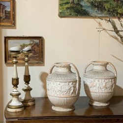 Vintage Pair of Terracotta Greek Style Pots