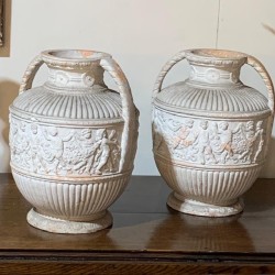 Vintage Pair of Terracotta Greek Style Pots