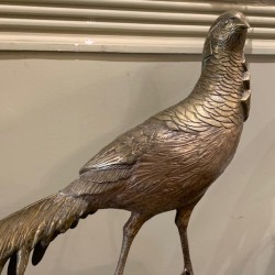 SOLD Large Bronze Doré Pheasant