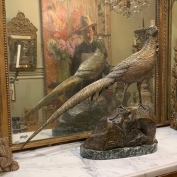 Large Bronze Doré Pheasant