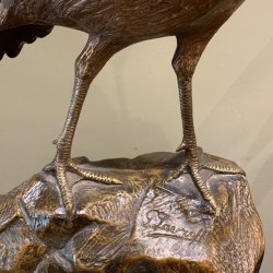 SOLD Large Bronze Doré Pheasant