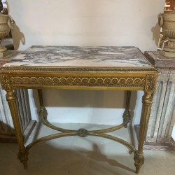 C19th French Louis XVI Style Marble top Centre Table