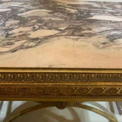 C19th French Louis XVI Style Marble top Centre Table