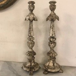 C18th Pair of Italienne Candlesticks