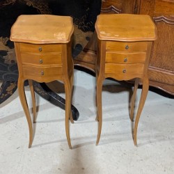 C1950 French Pair of Side Table Mahogany