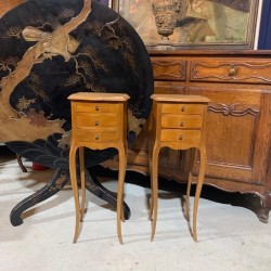 Pair of French Vintage Side Tables with drawers