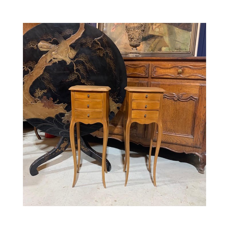 Pair of French Vintage Side Tables with drawers