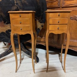 C1950 French Pair of Side Table Mahogany