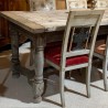 Antique French Rustic Faded Oak Table