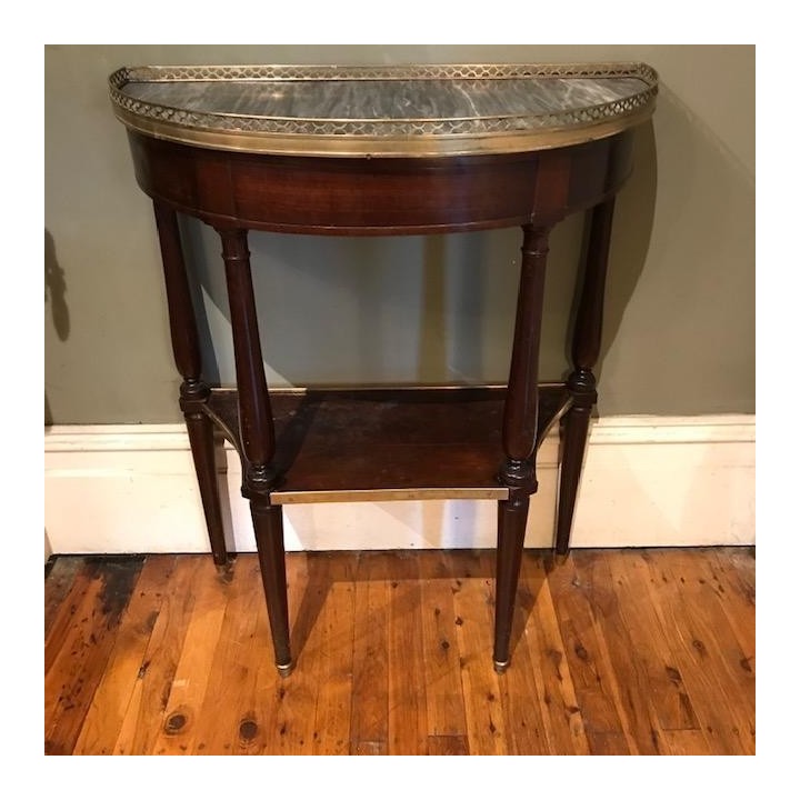 C18th Louis XVI Demi Lune Console