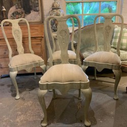 Antique Gustation Set of Chairs Washed Oak