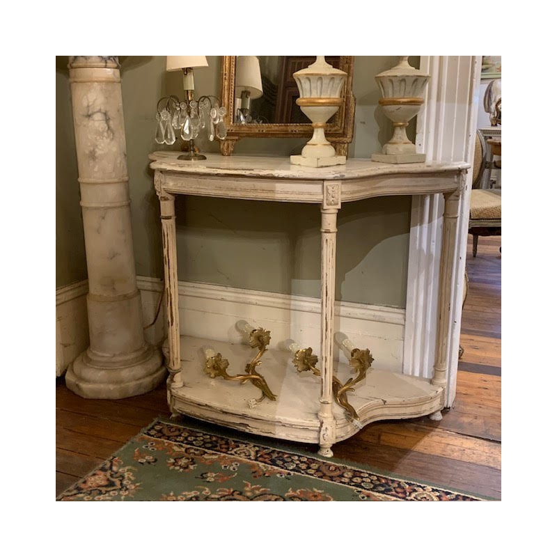 Antique painted Console French