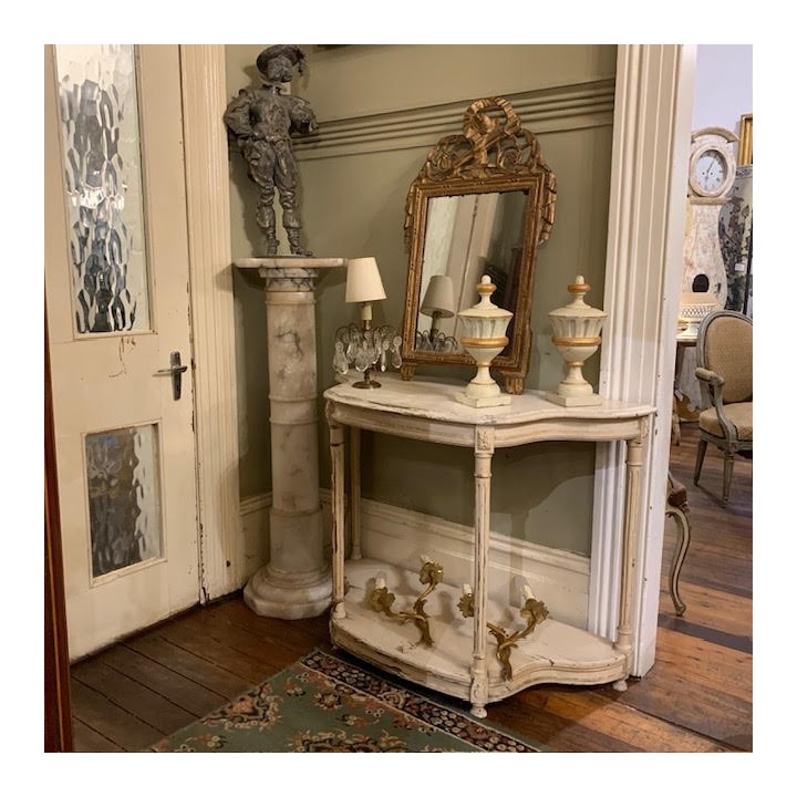 Antique French Painted Finish Console