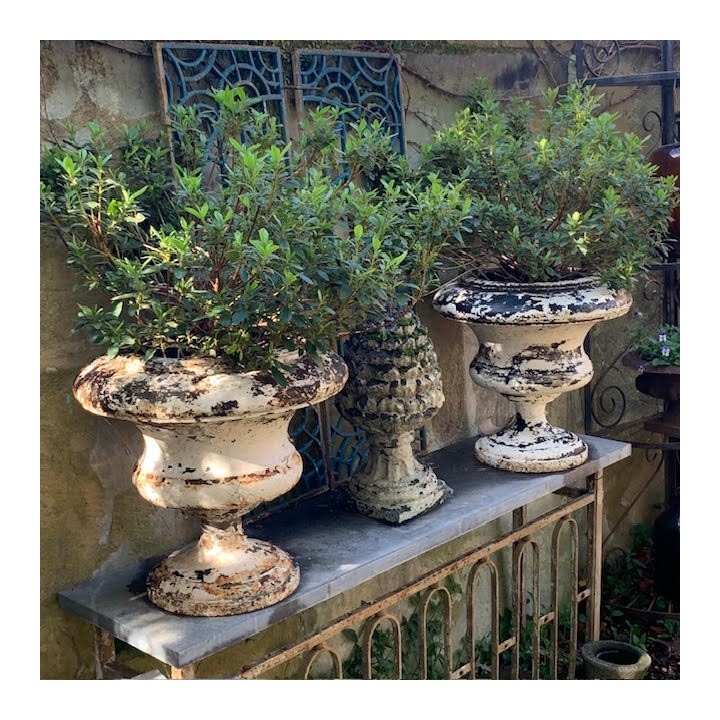 C18th French Cast Iron French Urns 470 x 500