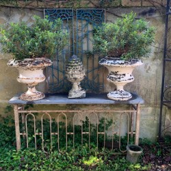 C18th French Cast Iron French Urns 470 x 500