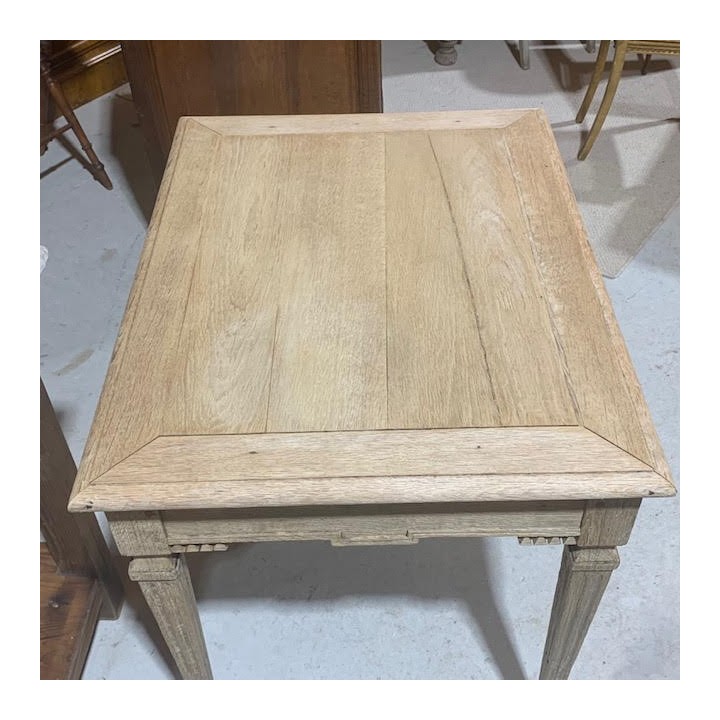 C1900 French Louis XVI Style Wash Oak Occasional Table