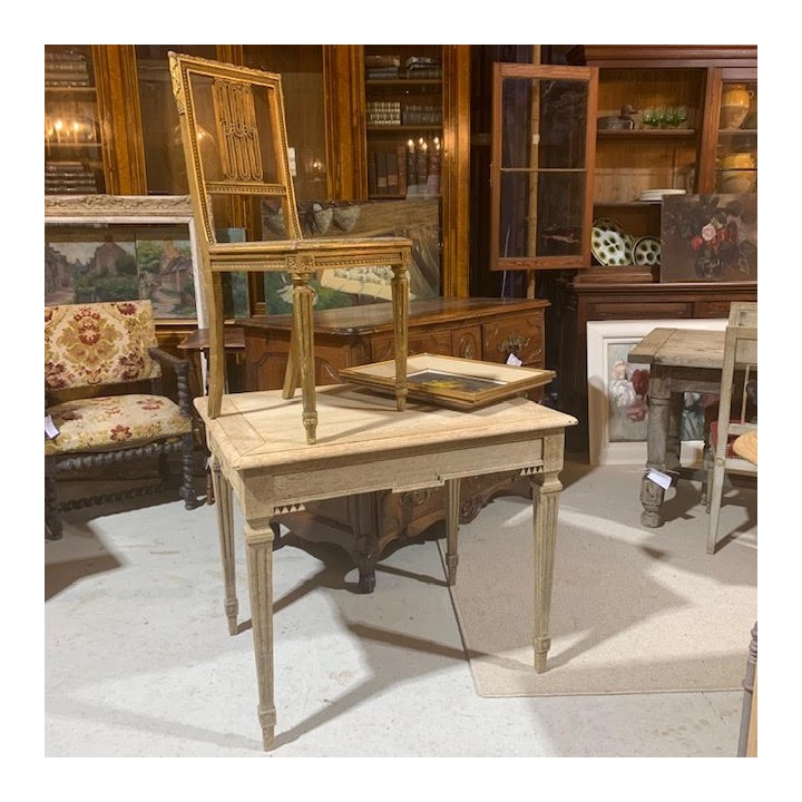 C1900 French Louis XVI Style Wash Oak Occasional Table
