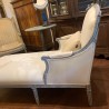 C19th French Meridienne (Chaise Longue) Belgium Linen