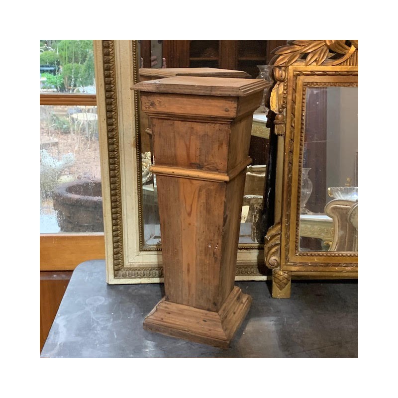 Antique Timber Pedestal 530 h