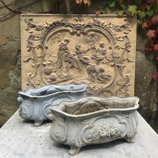C1900 Pair of French Cast Iron Jardinieres
