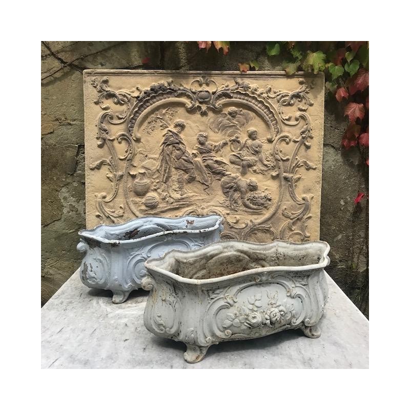 C1900 Pair of French Cast Iron Jardinieres