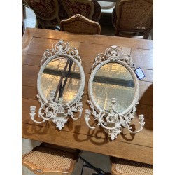 C1900 -1910 French Rococo style Matching Mirrored Sconces