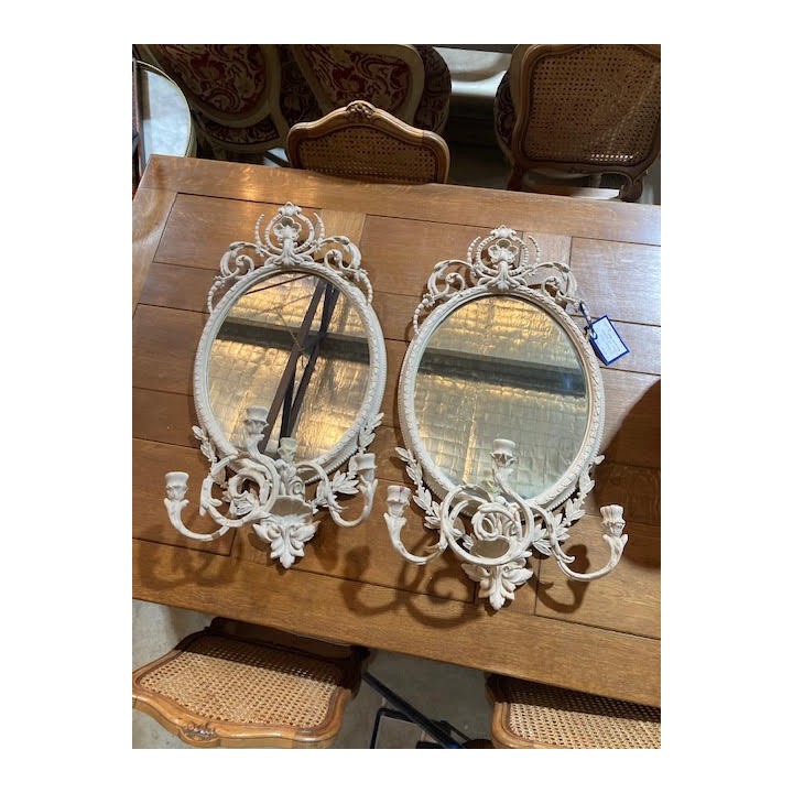 C1900 -1910 French Rococo style Matching Mirrored Sconces