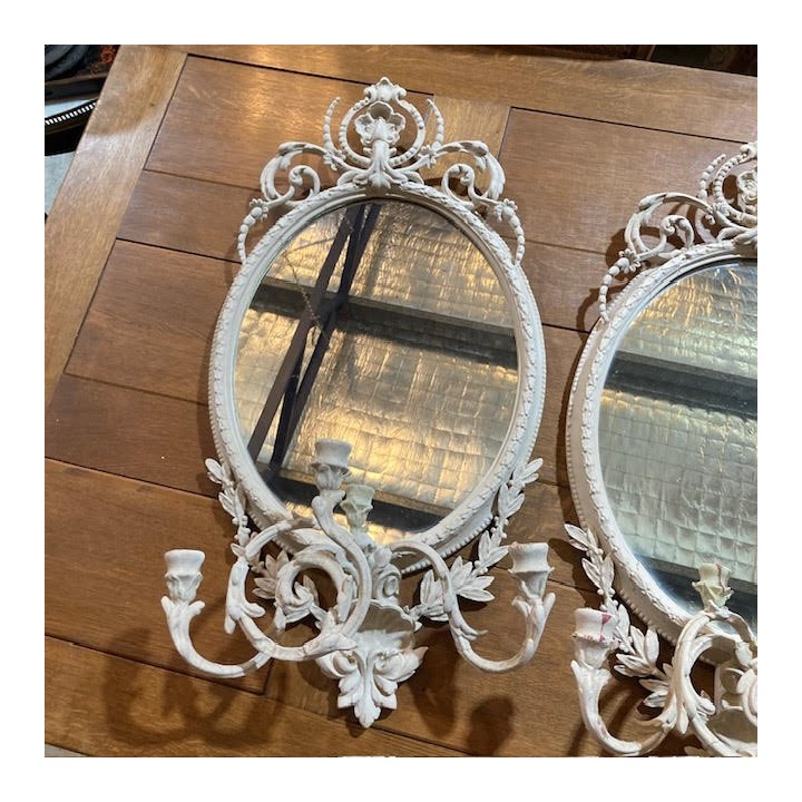 C1900 -1910 French Rococo style Matching Mirrored Sconces