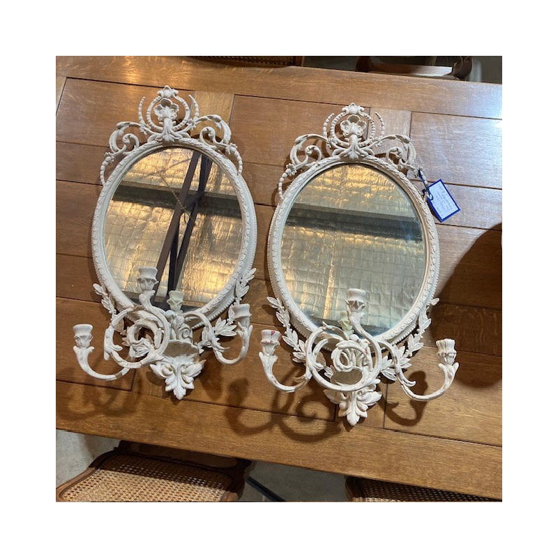 C1900 -1910 French Rococo style Matching Mirrored Sconces