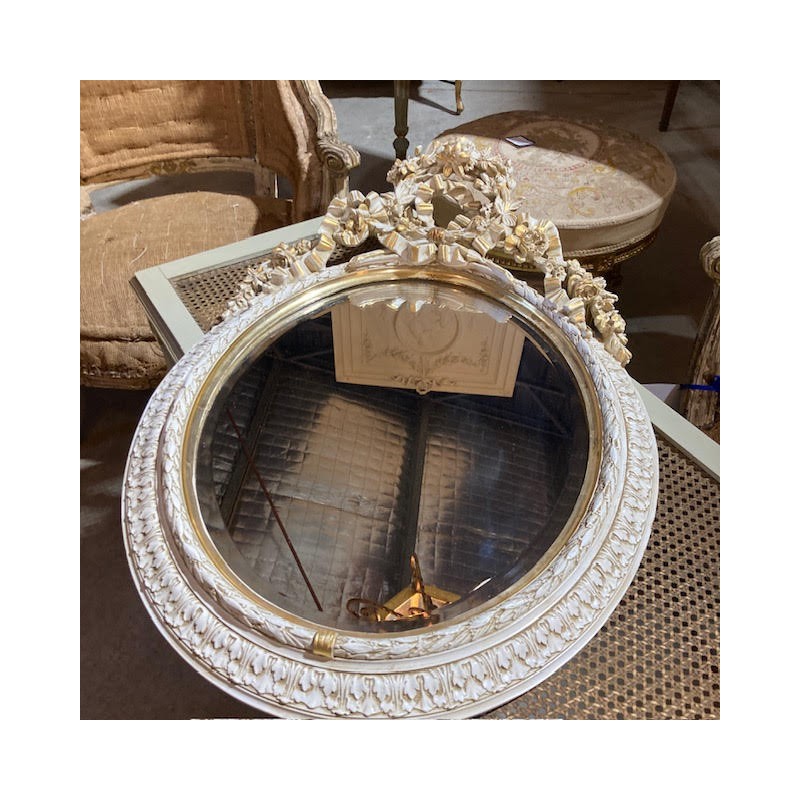 C1900 French Oval Mirror