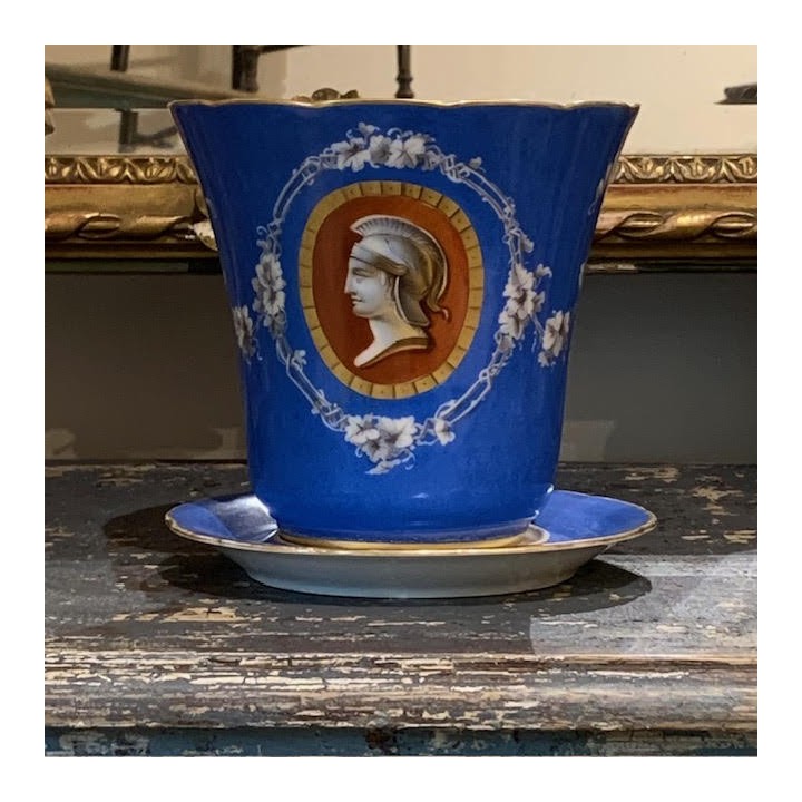 C1880-1890 Cobalt Blue Jardiniere