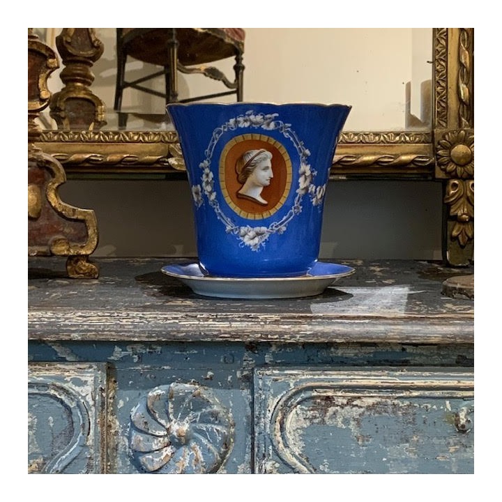 C1880-1890 Cobalt Blue Jardiniere