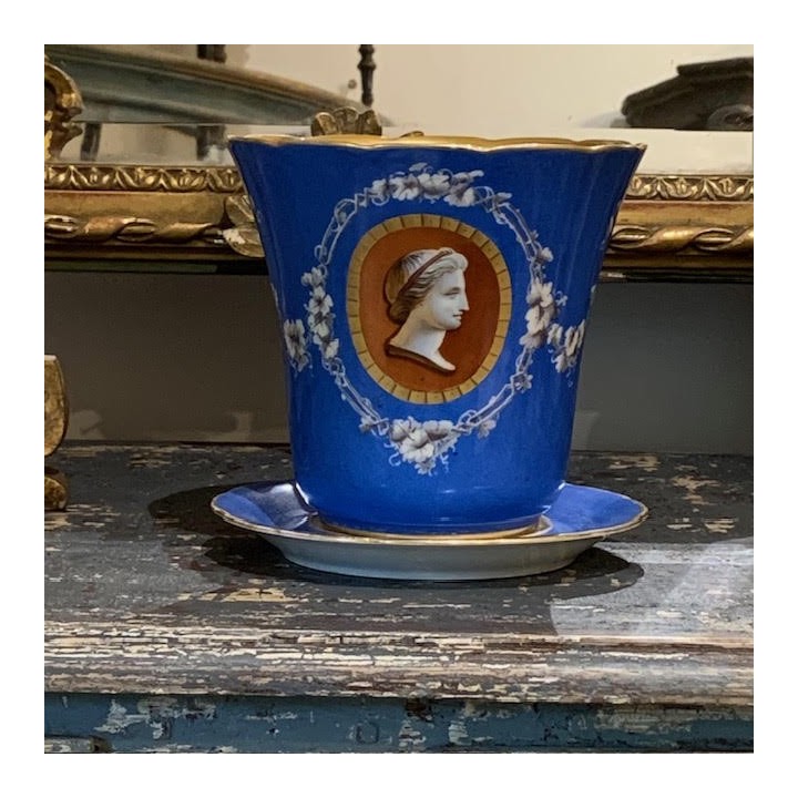 C1880-1890 Cobalt Blue Jardiniere