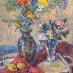 C1950 Still Life Oil on Canvas