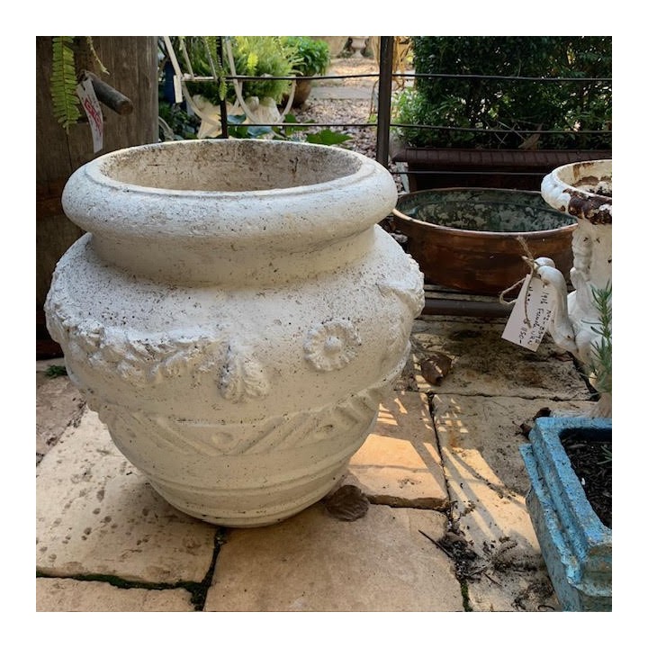 Vintage C1950 Pair of White Pots