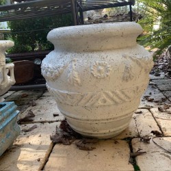 Vintage C1950 Pair of White Pots