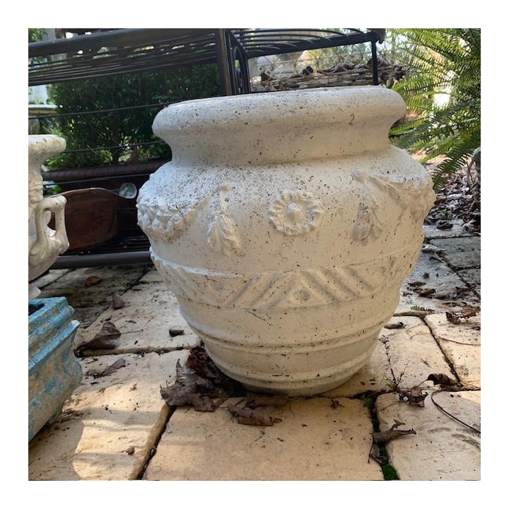 Vintage C1950 Pair of White Pots