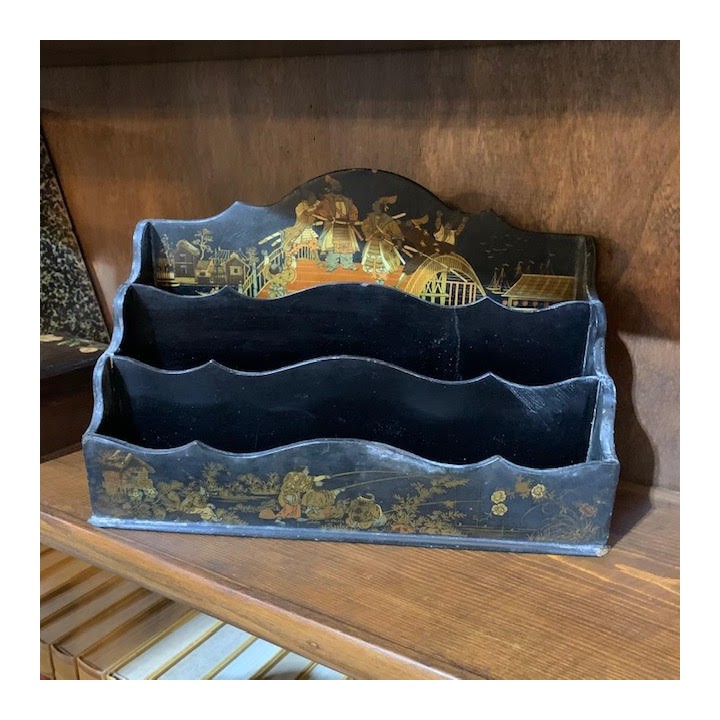 SOLD C1940 Chinoiserie Letter Rack