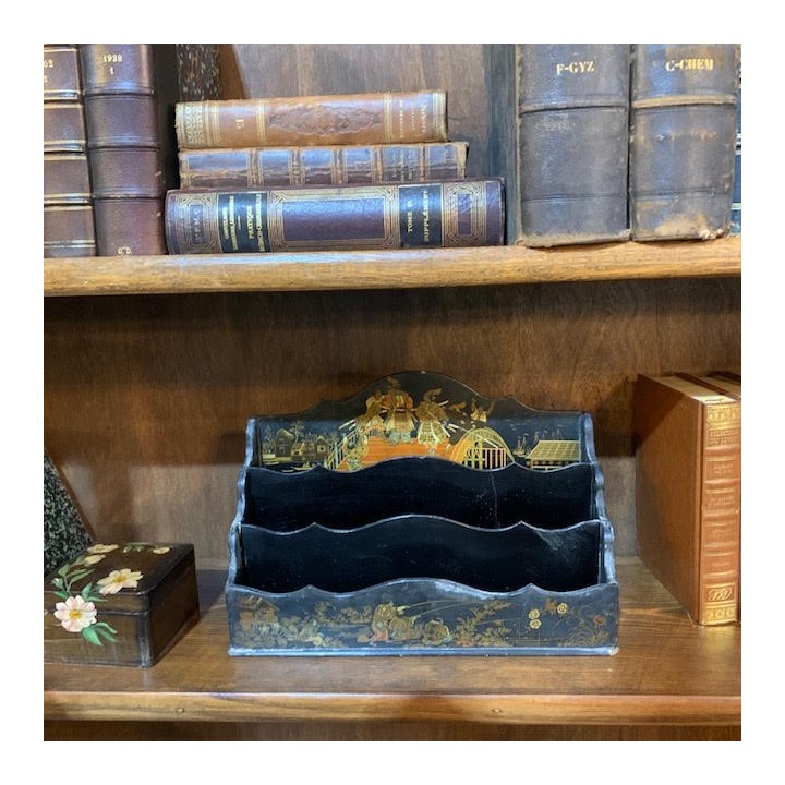SOLD C1940 Chinoiserie Letter Rack