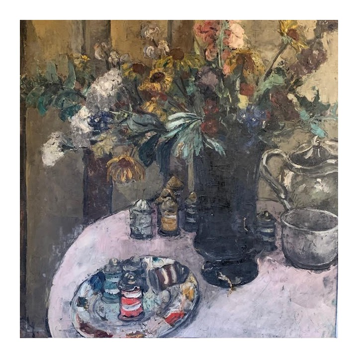 C1940 French Oil on Canvas