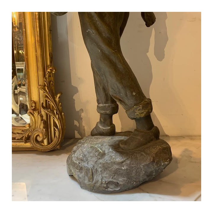 C19th French Spelter Le Moisonnier